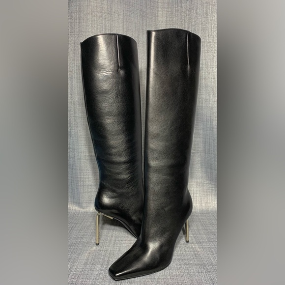 Off-White Nappa High Allen Boot Black Silver Size EU 39 - Picture 3 of 8